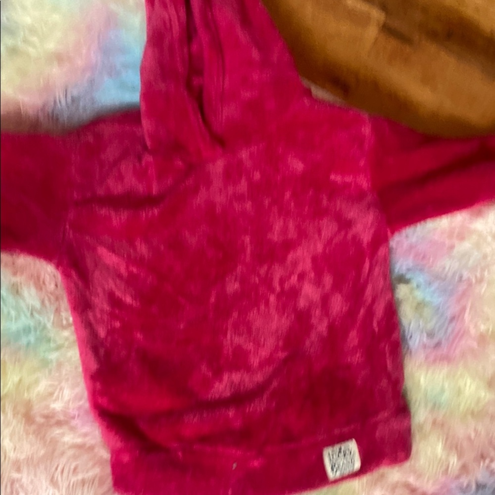 Lucky Brand Pink Sweatshirt Luxurious Velvet Texture